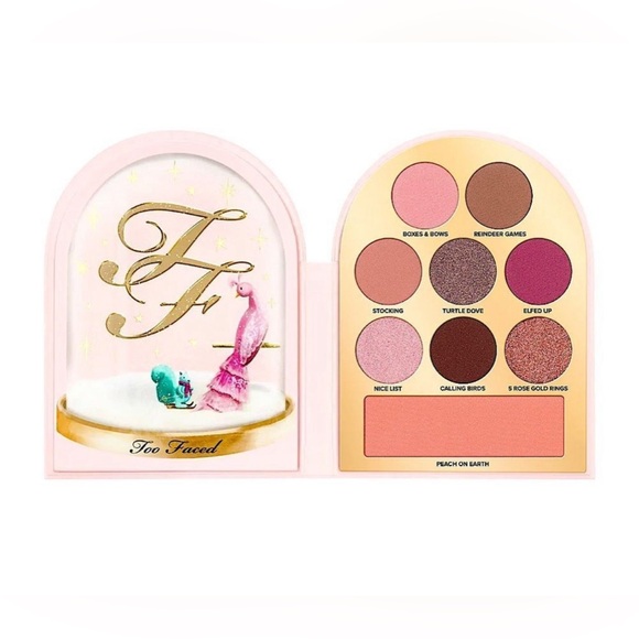 NWT Too Faced Let It Snow Globe Peacock Face Palette Holiday Limited Edition - Picture 1 of 1